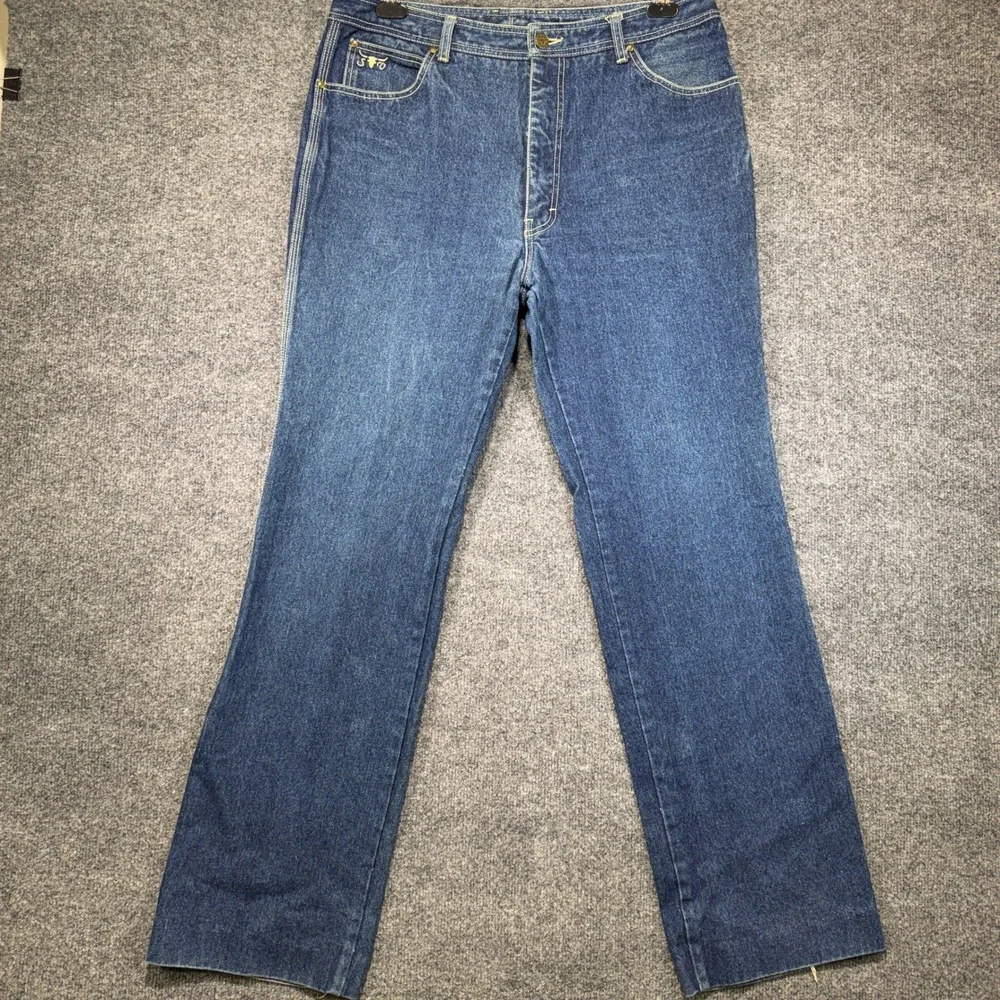 Sergio Valente Jeans Mens 38x36 Blue Indigo Bootcut Western Cowboy Vintage 90s